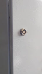 CabKey universal cabinet key unlocking multiple service cabinet locks, including square, triangle, half-moon and double-lug locks